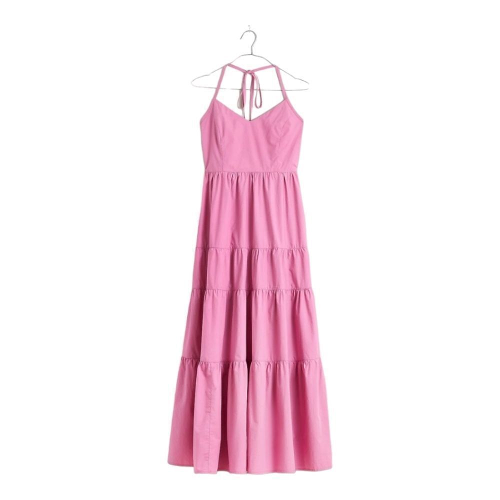 Madewell Delicate Shaded‎ Pink Sidonie Cotton Ruffled Backless Maxi Dress XL NWT - Picture 6 of 15